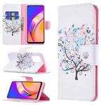 For OPPO A94 5G / Reno5 Z 5G / F19 Pro+ Colored Drawing Pattern Horizontal Flip Leather Case with Holder & Card Slots & Wallet(Tree)