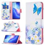 For OPPO Reno5 Colored Drawing Pattern Horizontal Flip Leather Case with Holder & Card Slots & Wallet(Butterfly Love)