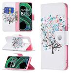 For OPPO Realme 8 5G / Realme V13 Colored Drawing Pattern Horizontal Flip Leather Case with Holder & Card Slots & Wallet(Tree)