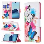 For vivo Y20 Colored Drawing Pattern Horizontal Flip Leather Case with Holder & Card Slots & Wallet(Butterflies)