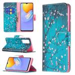 For vivo Y51 2020 / Y51a / Y51s Colored Drawing Pattern Horizontal Flip Leather Case with Holder & Card Slots & Wallet(Plum Blossom)