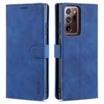 For Samsung Galaxy Note20 Ultra AZNS Skin Feel Calf Texture Horizontal Flip Leather Case with Card Slots & Holder & Wallet(Blue)