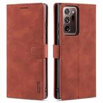 For Samsung Galaxy Note20 Ultra AZNS Skin Feel Calf Texture Horizontal Flip Leather Case with Card Slots & Holder & Wallet(Brown)