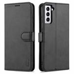 For Samsung Galaxy S21 5G AZNS Skin Feel Calf Texture Horizontal Flip Leather Case with Card Slots & Holder & Wallet(Black)