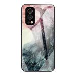 Abstract Marble Pattern Glass Protective Case For OnePlus Nord 2 5G(Abstract Black)