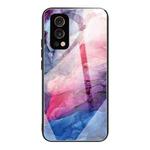 Abstract Marble Pattern Glass Protective Case For OnePlus Nord 2 5G(Abstract Red)