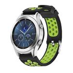 For Gear S3 Classic / Frontier Smart Watch Double Color Silicone Watch Band(Black Green)