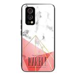 Marble Tempered Glass Back Cover TPU Border Case For OnePlus Nord 2 5G(HCBL-25)