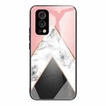 Marble Tempered Glass Back Cover TPU Border Case For OnePlus Nord 2 5G(HCBL-12)