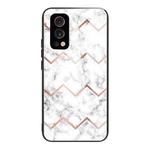 Marble Tempered Glass Back Cover TPU Border Case For OnePlus Nord 2 5G(HCBL-10)