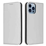 For iPhone 13 Fierre Shann PU Leather Texture Horizontal Flip Leather Case with Holder & Card Slots & Wallet (White)