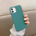 For iPhone 11 Pro Max Herringbone Texture Silicone Protective Case (Pine Green)