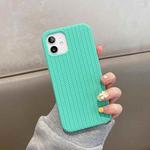 For iPhone 11 Pro Max Herringbone Texture Silicone Protective Case (Light Green)