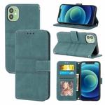 For iPhone 11 Pro Embossed Striped Magnetic Buckle PU + TPU Horizontal Flip Leather Casewith Holder & Card Slot & Wallet & Photo Frame & Sling (Green)