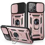 For iPhone 13 Sliding Camera Cover Design TPU+PC Protective Case(Rose Gold)