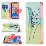 For iPhone 13 Colored Drawing Pattern Horizontal Flip Leather Case with Holder & Card Slots & Wallet(Feather)