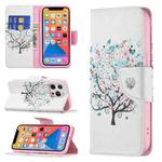 For iPhone 13 Pro Colored Drawing Pattern Horizontal Flip Leather Case with Holder & Card Slots & Wallet (Tree)