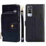 For vivo Y51 2020 4G  Zipper Bag PU + TPU Horizontal Flip Leather Case with Holder & Card Slot & Wallet & Lanyard(Black)