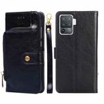 For OPPO A94 / F19 Pro Zipper Bag PU + TPU Horizontal Flip Leather Case with Holder & Card Slot & Wallet & Lanyard(Black)