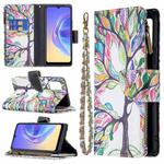 For vivo V21e 4G Colored Drawing Pattern Zipper Horizontal Flip Leather Case with Holder & Card Slots & Wallet(Big Tree)