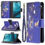 For OPPO A7 Colored Drawing Pattern Zipper Horizontal Flip Leather Case with Holder & Card Slots & Wallet(Purple Butterfly)