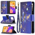 For OPPO Realme 8 /8 Pro Colored Drawing Pattern Zipper Horizontal Flip Leather Case with Holder & Card Slots & Wallet(Purple Butterfly)