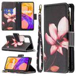 For OPPO Realme 8 /8 Pro Colored Drawing Pattern Zipper Horizontal Flip Leather Case with Holder & Card Slots & Wallet(Lotus)