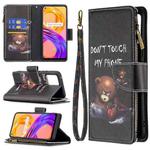 For OPPO Realme 8 /8 Pro Colored Drawing Pattern Zipper Horizontal Flip Leather Case with Holder & Card Slots & Wallet(Bear)