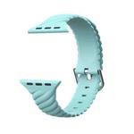 Solid Color Twist Silicone Watch Band For Apple Watch Series 9&8&7 41mm / SE 3&SE 2&6&SE&5&4 40mm / 3&2&1 38mm(Blue)