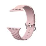 Solid Color Twist Silicone Watch Band For Apple Watch Ultra 49mm / Series 8&7 45mm / SE 2&6&SE&5&4 44mm / 3&2&1 42mm(Pink)