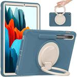 For Samsung Galaxy Tab S8 / Galaxy Tab S7 870 Shockproof TPU + PC Protective Case with 360 Degree Rotation Foldable Handle Grip Holder & Pen Slot(Cornflower Blue)