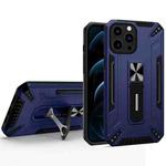 War-god Armor TPU + PC Shockproof Magnetic Protective Case with Folding Holder For iPhone 13 Pro(Sapphire Blue)