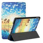 Silk Texture Colored Drawing Pattern Horizontal Flip Magnetic PU Leather Case with Three-folding Holder & Sleep / Wake-up Function For iPad Pro10.5 2017/Air 10.5 2019/10.2 2019 /10.2 2020(Seaside Sunrise)