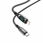 hoco S51 8 Pin PD Digital Display Charging Data Cable, Length: 1.2m(Black)