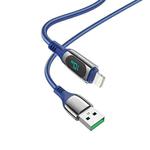 hoco S51 8 Pin Digital Display Charging Data Cable, Length: 1.2m(Blue)