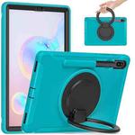 For Samsung Galaxy Tab S6 T860 Shockproof TPU + PC Protective Case with 360 Degree Rotation Foldable Handle Grip Holder & Pen Slot(Blue)