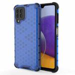 For Samsung Galaxy M32 4G Shockproof Honeycomb PC + TPU Protective Case(Blue)