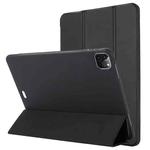 For iPad Pro 12.9 2022 / 2021 / 2020 / 2018 TPU Horizontal Flip Leather Tablet Case with Three-folding Holder(Black)