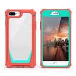 Stellar Space PC + TPU 360 Degree All-inclusive Shockproof Case For iPhone 8 Plus / 7 Plus / 6 Plus / 6s Plus(Coral Pink+Blue Green)