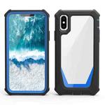 Stellar Space PC + TPU 360 Degree All-inclusive Shockproof Case For iPhone X / XS(Black Blue)