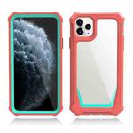 For iPhone 11 Pro Max Stellar Space PC + TPU 360 Degree All-inclusive Shockproof Case (Coral Pink+Blue Green)