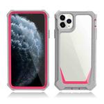 For iPhone 11 Pro Max Stellar Space PC + TPU 360 Degree All-inclusive Shockproof Case (Grey+Rose Red)