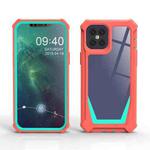 Stellar Space PC + TPU 360 Degree All-inclusive Shockproof Case For iPhone 12 mini(Coral Pink+Blue Green)