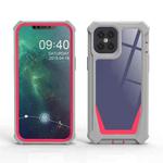 For iPhone 12 mini Stellar Space PC + TPU 360 Degree All-inclusive Shockproof Case (Grey+Rose Red)