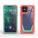 Stellar Space PC + TPU 360 Degree All-inclusive Shockproof Case For iPhone 12 Pro Max(Coral Pink+Blue Green)