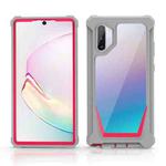 For Samsung Galaxy Note10 Stellar Space PC + TPU 360 Degree All-inclusive Shockproof Case(Grey+Rose Red)