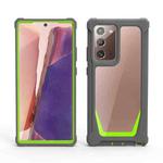For Samsung Galaxy Note20 Ultra Stellar Space PC + TPU 360 Degree All-inclusive Shockproof Case(Dark Grey+Yellow Green)