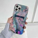 IMD Pattern TPU Case with Card Slot For iPhone 11(Colorful Marble)