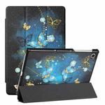 For Lenovo Tab M10(2nd) Silk Texture Colored Drawing Pattern Horizontal Flip Magnetic PU Leather Case with Three-folding Holder & Sleep / Wake-up Function(Diamond Butterfly)