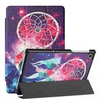 For Lenovo Tab M10 FHD Plus(2nd) Silk Texture Colored Drawing Pattern Horizontal Flip Magnetic PU Leather Case with Three-folding Holder (Star Dream Catcher)